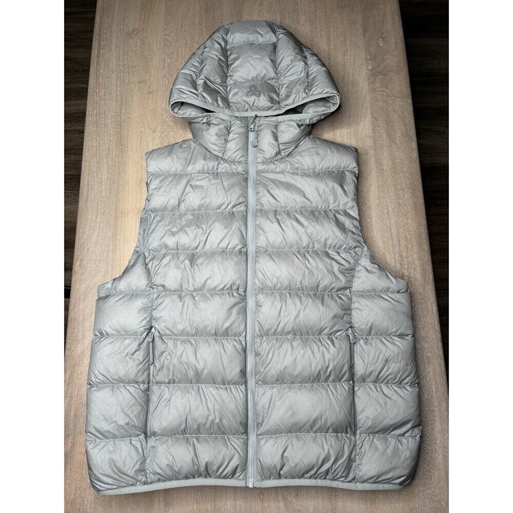 Aritzia TNAction The Little Puff Vest in Marble Gray Size Medium Goose Down - Picture 3 of 11